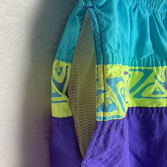 Vintage Y2K Quicksilver Board Shorts Swim Trunks Size 34 - Picture 6 of 14